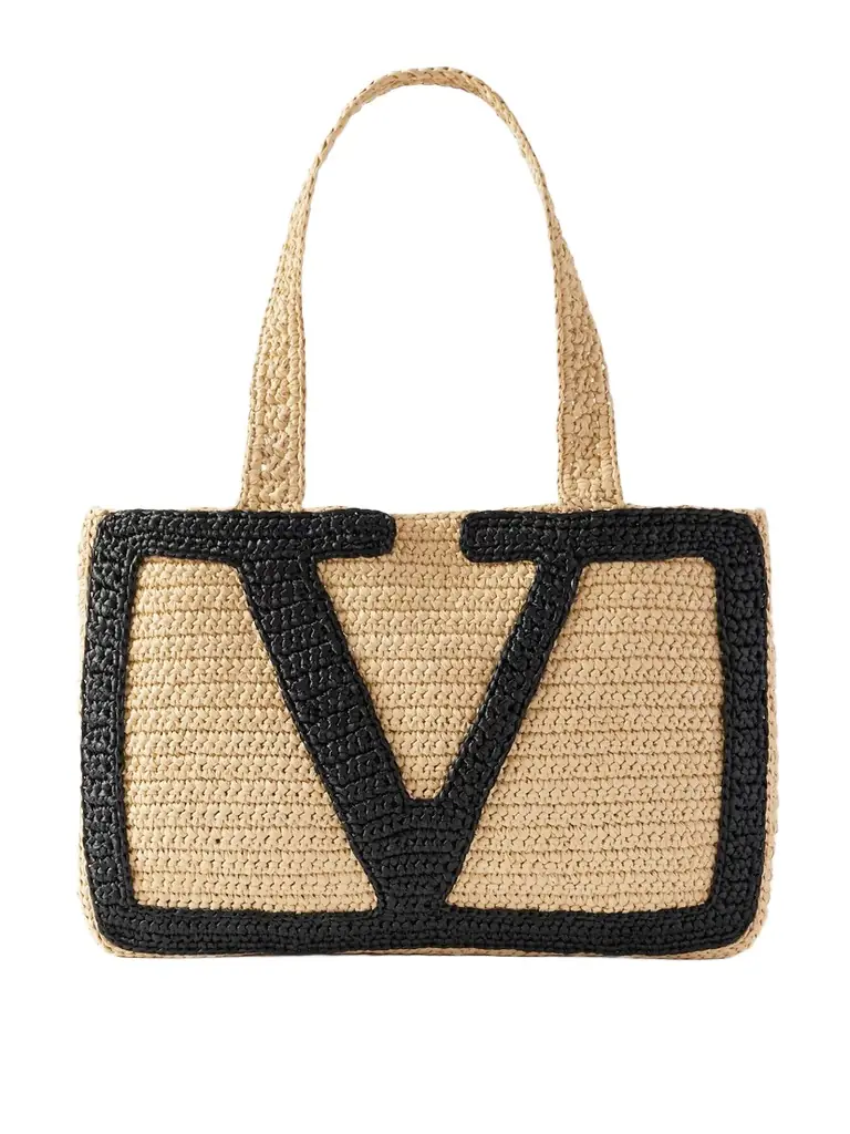 Viva Superstar Crocheted Raffia Tote
