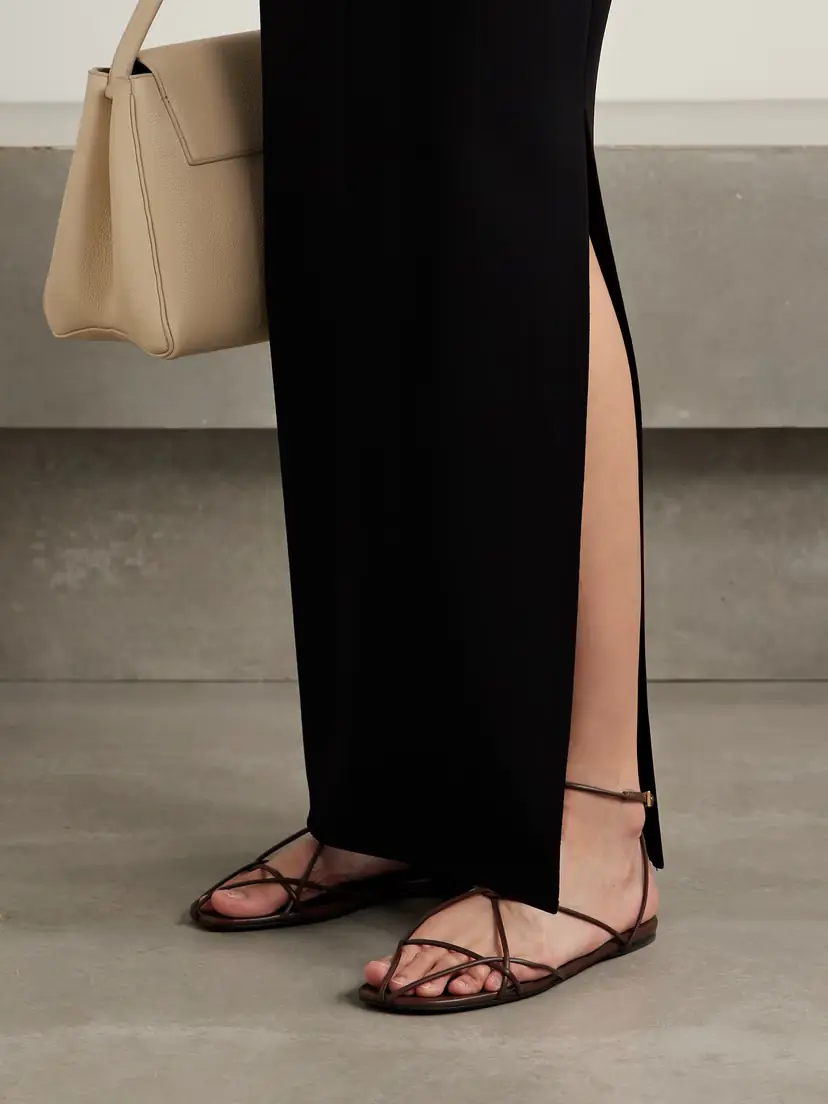 Khaite Loulou Leather Sandals | Thumbnail 2