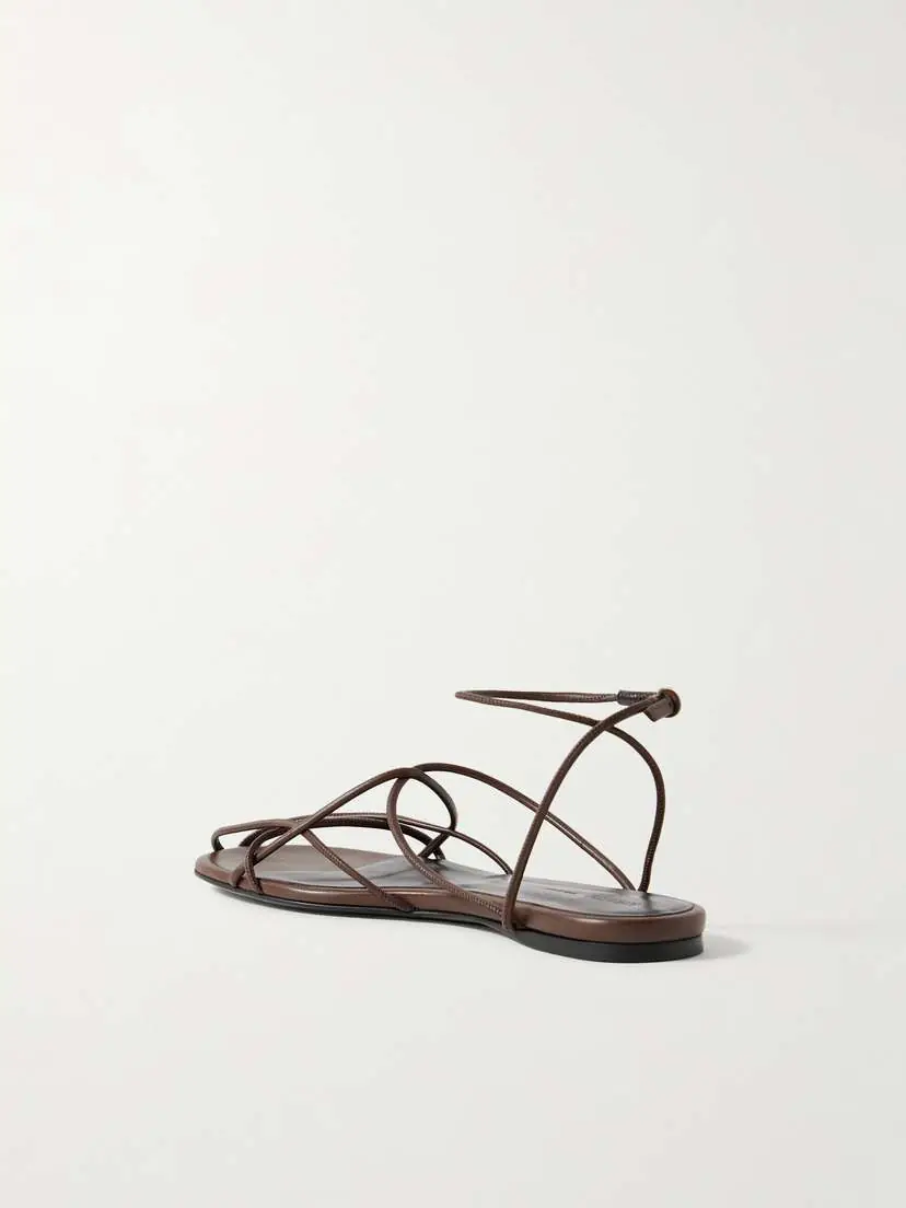 Khaite Loulou Leather Sandals | Thumbnail 3