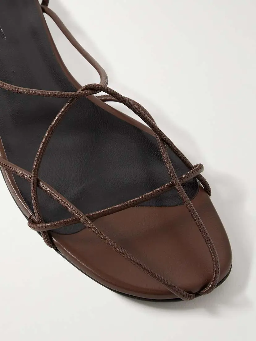 Khaite Loulou Leather Sandals | Thumbnail 4
