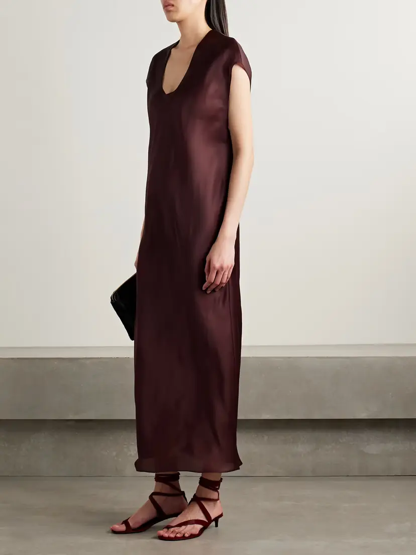 Khaite Darby Silk-organza Midi Dress | Thumbnail 2 Khaite Darby Silk-organza Midi Dress | Thumbnail 2