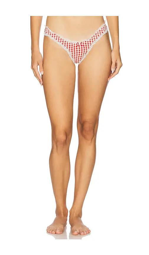 For Love & Lemons Scotch Bonnet Gingham Panty | Image 1 For Love & Lemons Scotch Bonnet Gingham Panty | Image 1