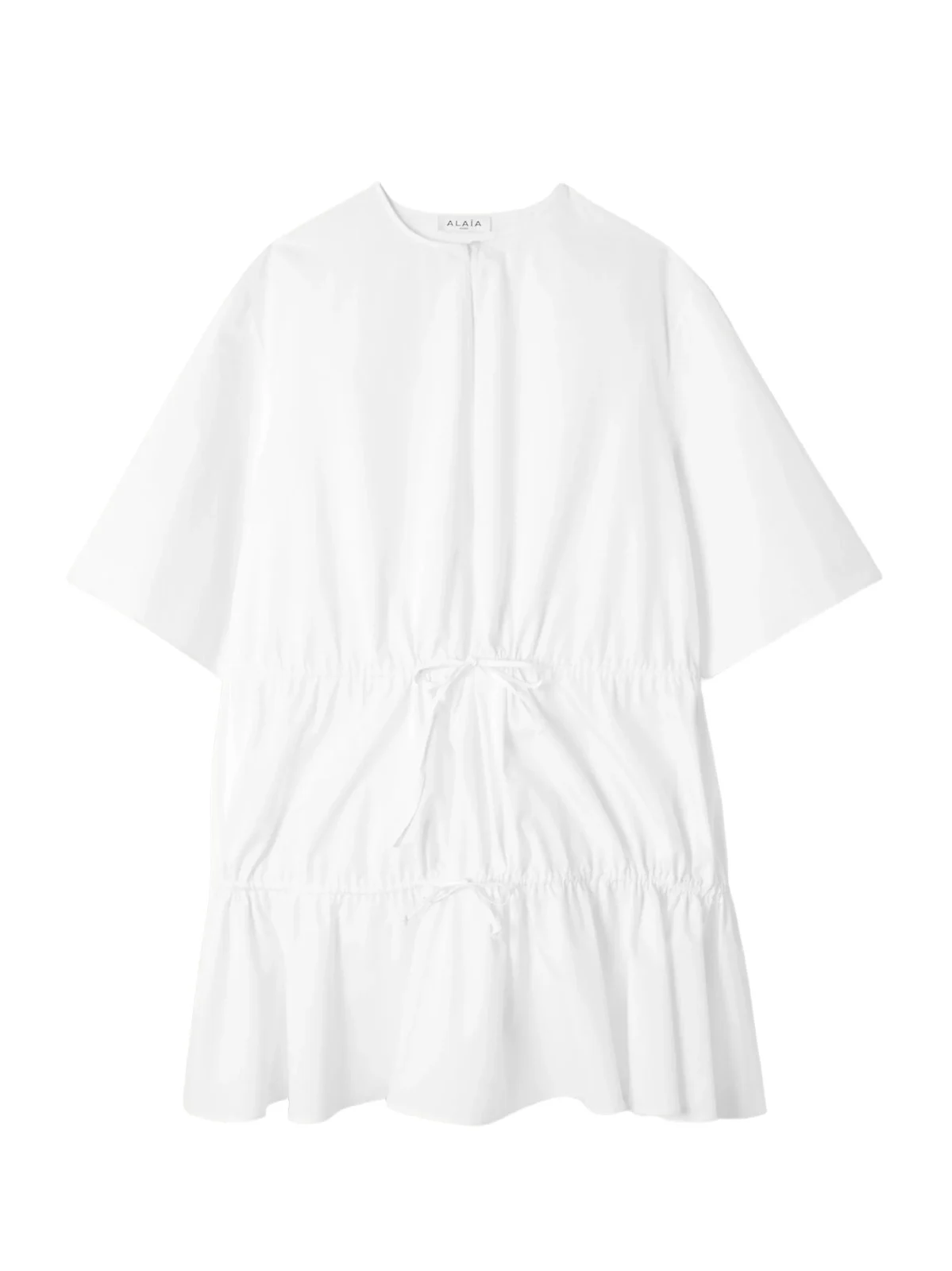 Gathered Cotton-poplin Mini Dress Gathered Cotton-poplin Mini Dress
