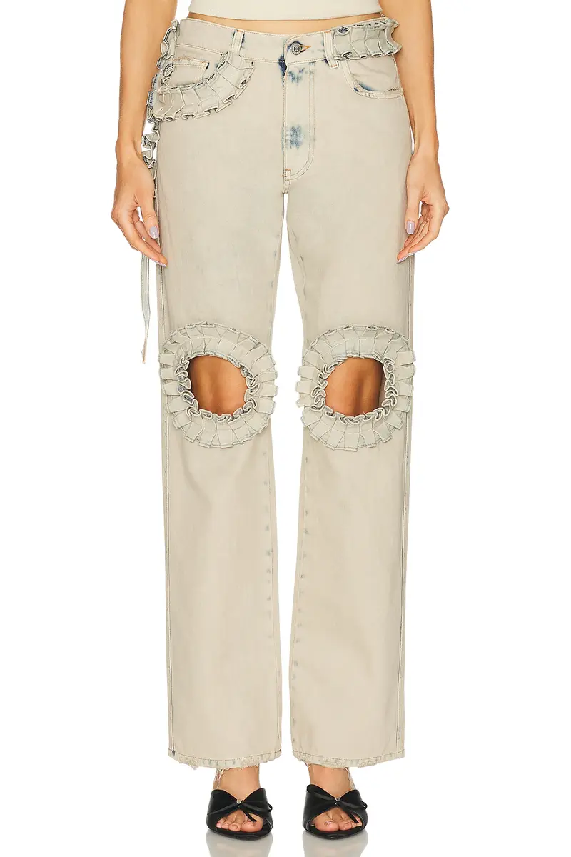 Coperni Ruffled Boyfriend Straight Leg