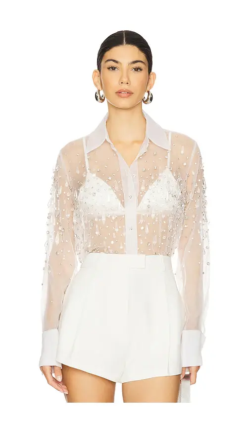 Retrofête Aubriella Embellished Shirt