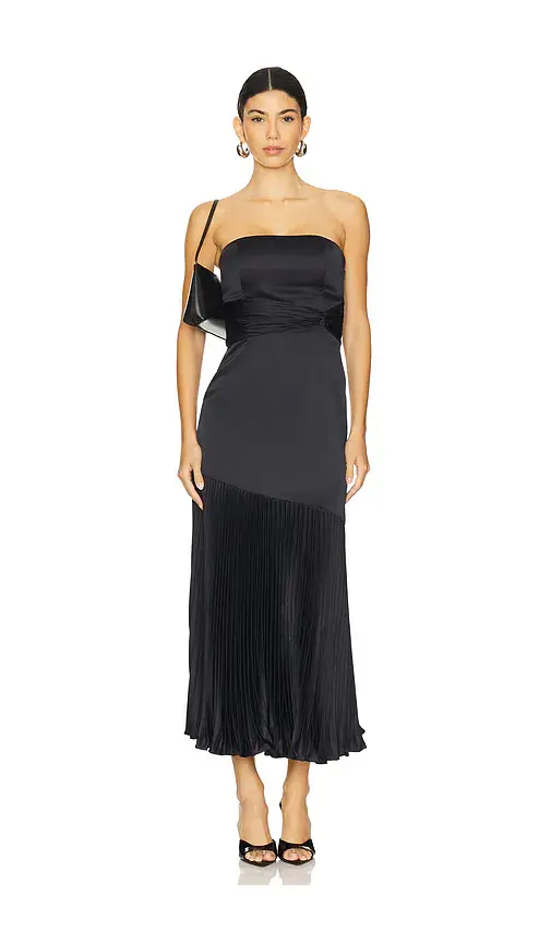 Amur Milly Pleated Midi Dress