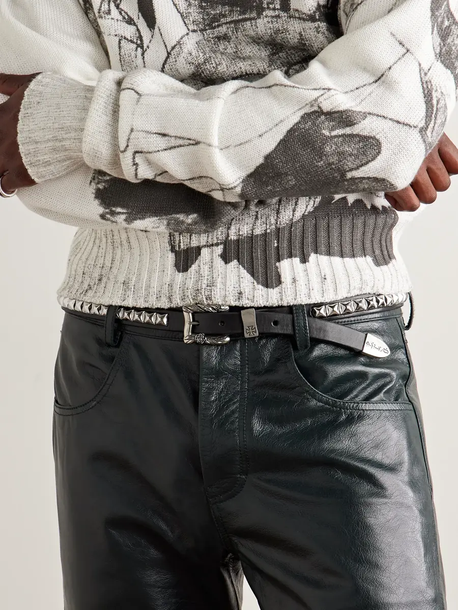 Enfants Riches Déprimés 2cm Studded Leather Belt - Men | Thumbnail 3