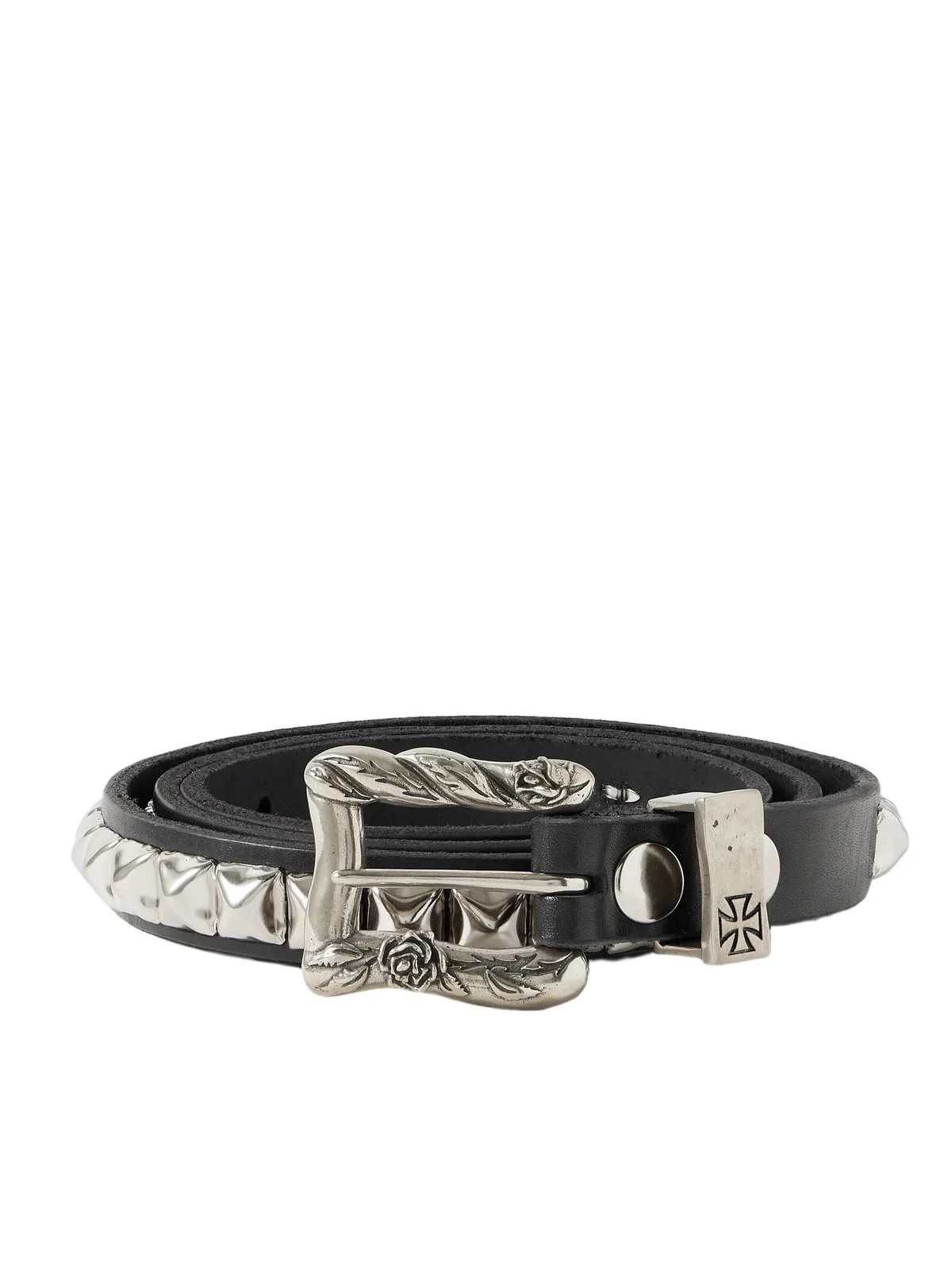 2cm Studded Leather Belt - Men