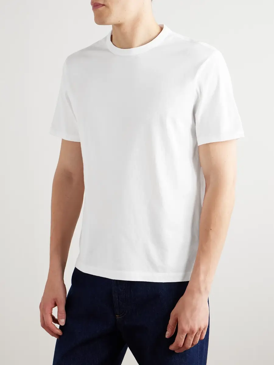 OFFICINE GÉNÉRALE Three-Pack Organic Cotton-Jersey T-Shirts - Men | Thumbnail 3