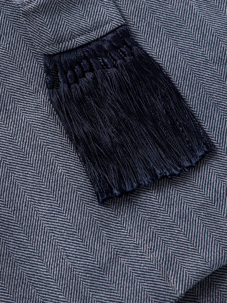 Derek Rose Lincoln 11 Belted Herringbone Wool Robe - Men | Thumbnail 4 Derek Rose Lincoln 11 Belted Herringbone Wool Robe - Men | Thumbnail 4