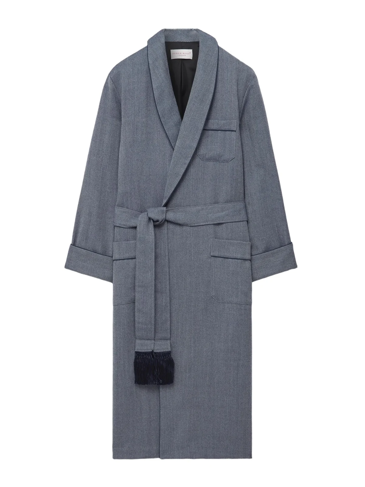 Lincoln 11 Belted Herringbone Wool Robe - Men