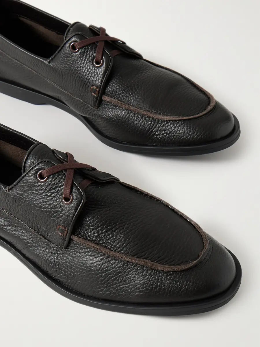 George Cleverley Devon Full-Grain Deerskin Boat Shoes - Men | Thumbnail 5 George Cleverley Devon Full-Grain Deerskin Boat Shoes - Men | Thumbnail 5