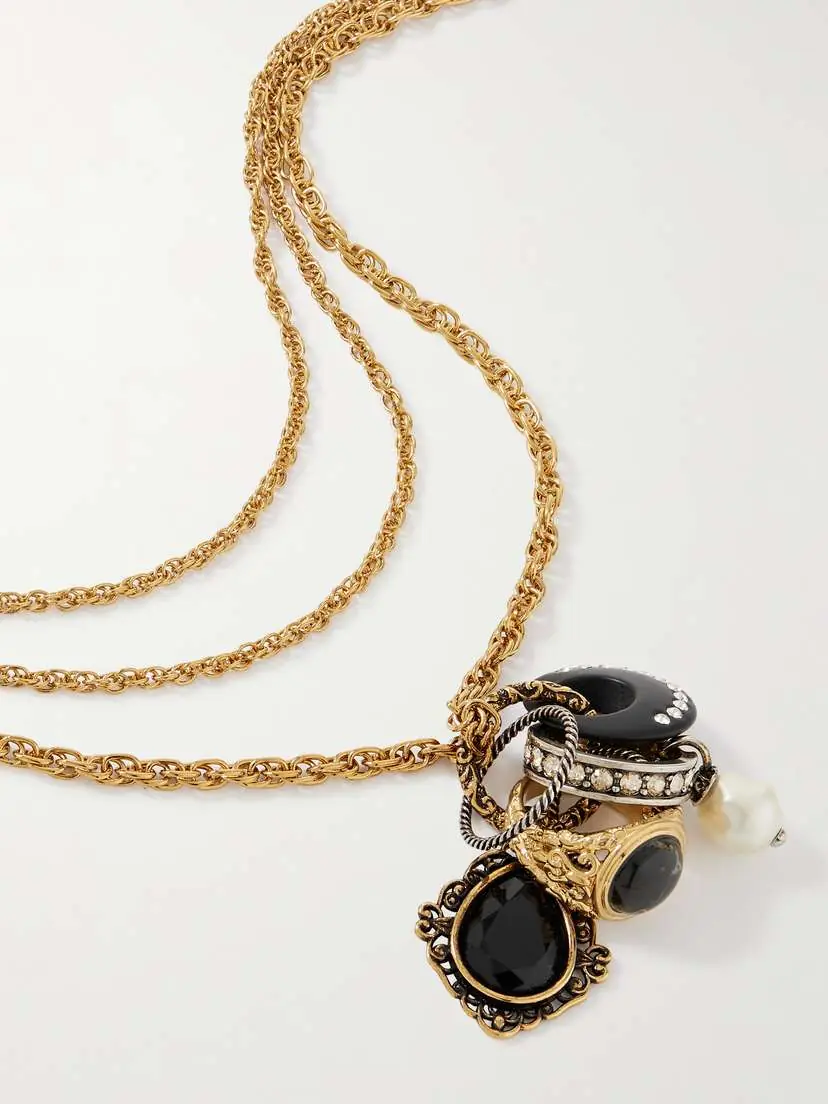 Chloé And Silver-tone, Crystal And Faux Pearl Necklace | Thumbnail 4 Chloé And Silver-tone, Crystal And Faux Pearl Necklace | Thumbnail 4