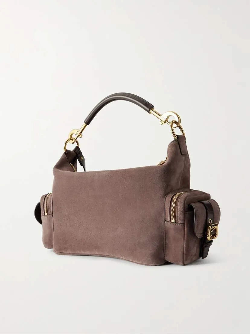 Chloé Camera Medium Leather-trimmed Suede Shoulder Bag | Thumbnail 3