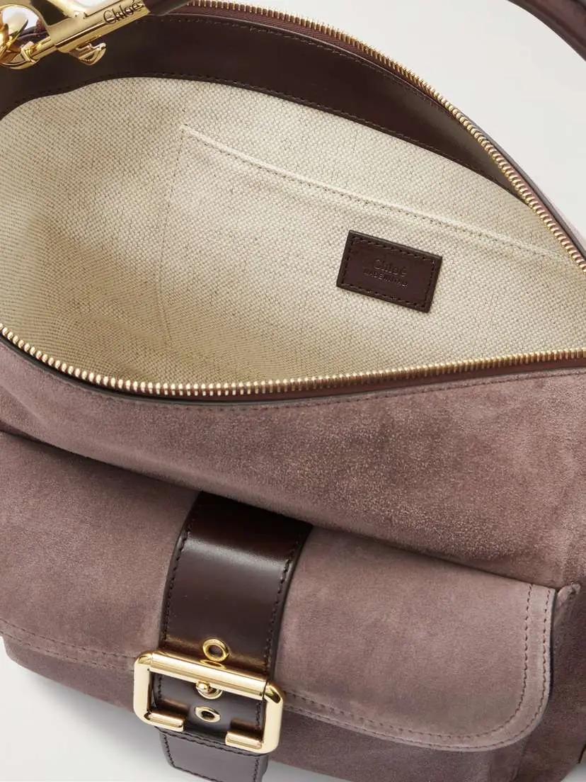Chloé Camera Medium Leather-trimmed Suede Shoulder Bag | Thumbnail 5