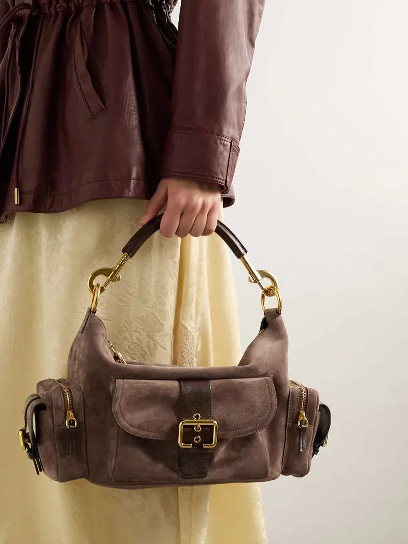 Chloé Camera Medium Leather-trimmed Suede Shoulder Bag | Thumbnail 6