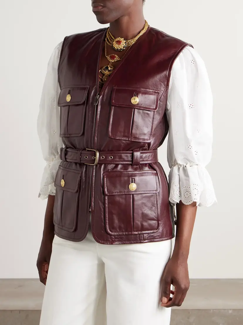 Chloé Belted Leather Vest | Thumbnail 3