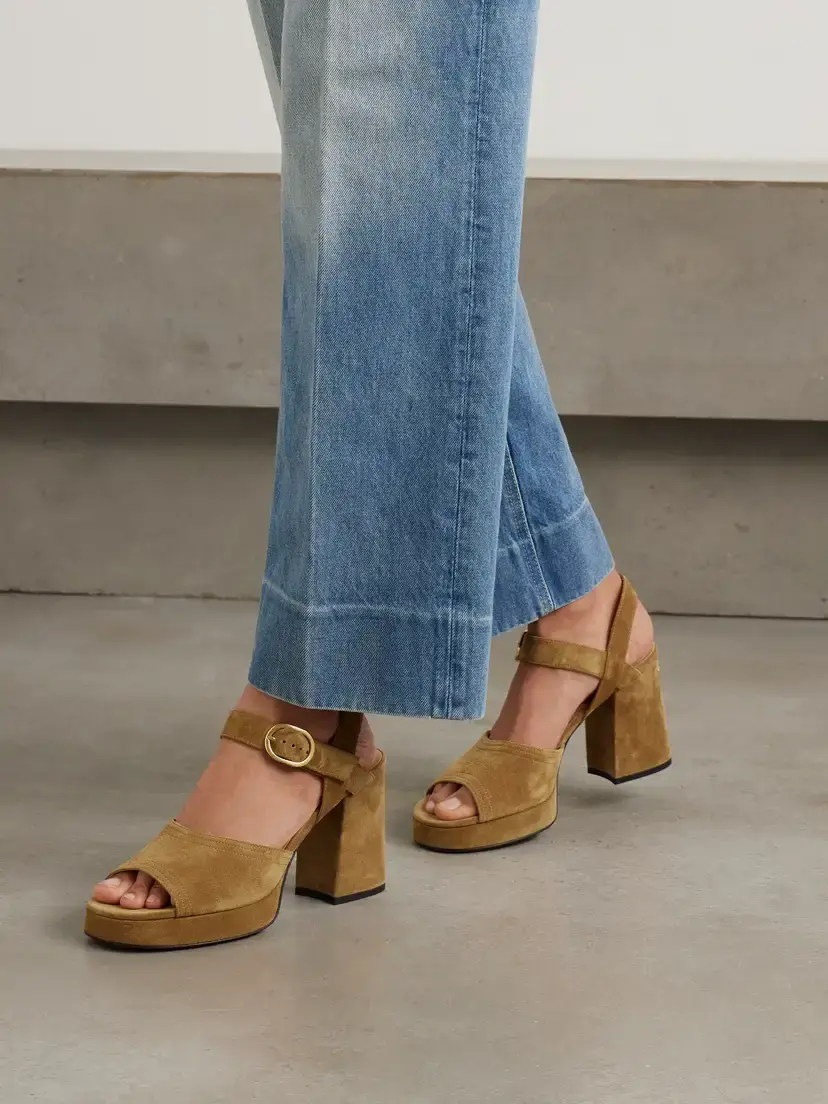 Valentino Garavani Vlogo 95 Suede Platform Sandals | Thumbnail 2