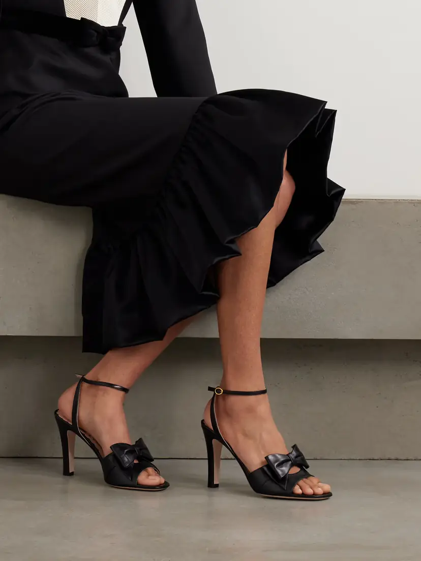 Valentino Garavani Bowow 95 Bow-detailed Leather Sandals | Thumbnail 2