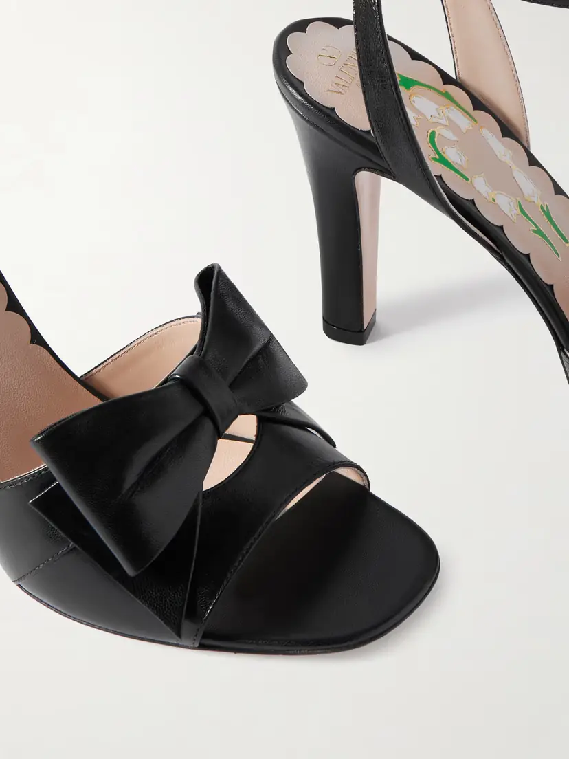 Valentino Garavani Bowow 95 Bow-detailed Leather Sandals | Thumbnail 4
