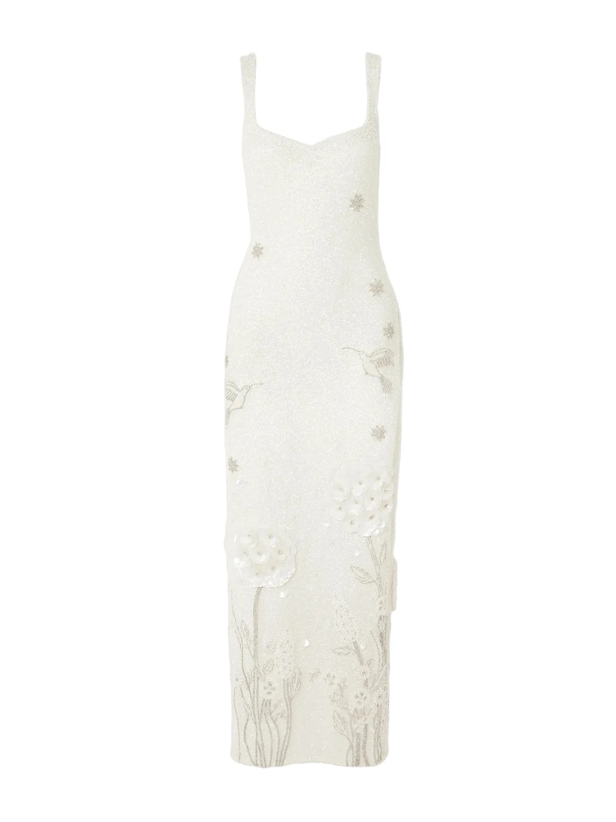 Clio Peppiatt Hummingbird Embellished Beaded Stretch-tulle Gown
