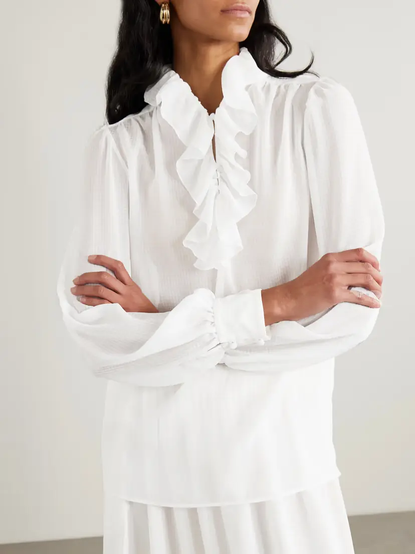 Etro Ruffled Jacquard Blouse | Thumbnail 3 Etro Ruffled Jacquard Blouse | Thumbnail 3
