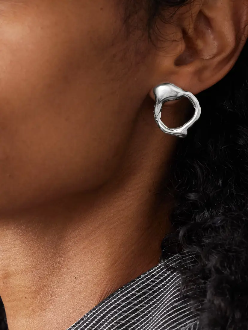 YSSO Droplet Mist Sterling Silver Hoop Earrings | Thumbnail 2 YSSO Droplet Mist Sterling Silver Hoop Earrings | Thumbnail 2