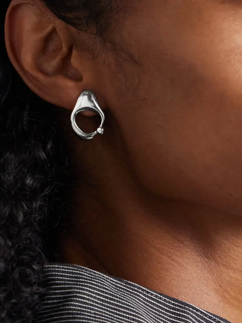 YSSO Droplet Mist Sterling Silver Hoop Earrings | Thumbnail 4 YSSO Droplet Mist Sterling Silver Hoop Earrings | Thumbnail 4