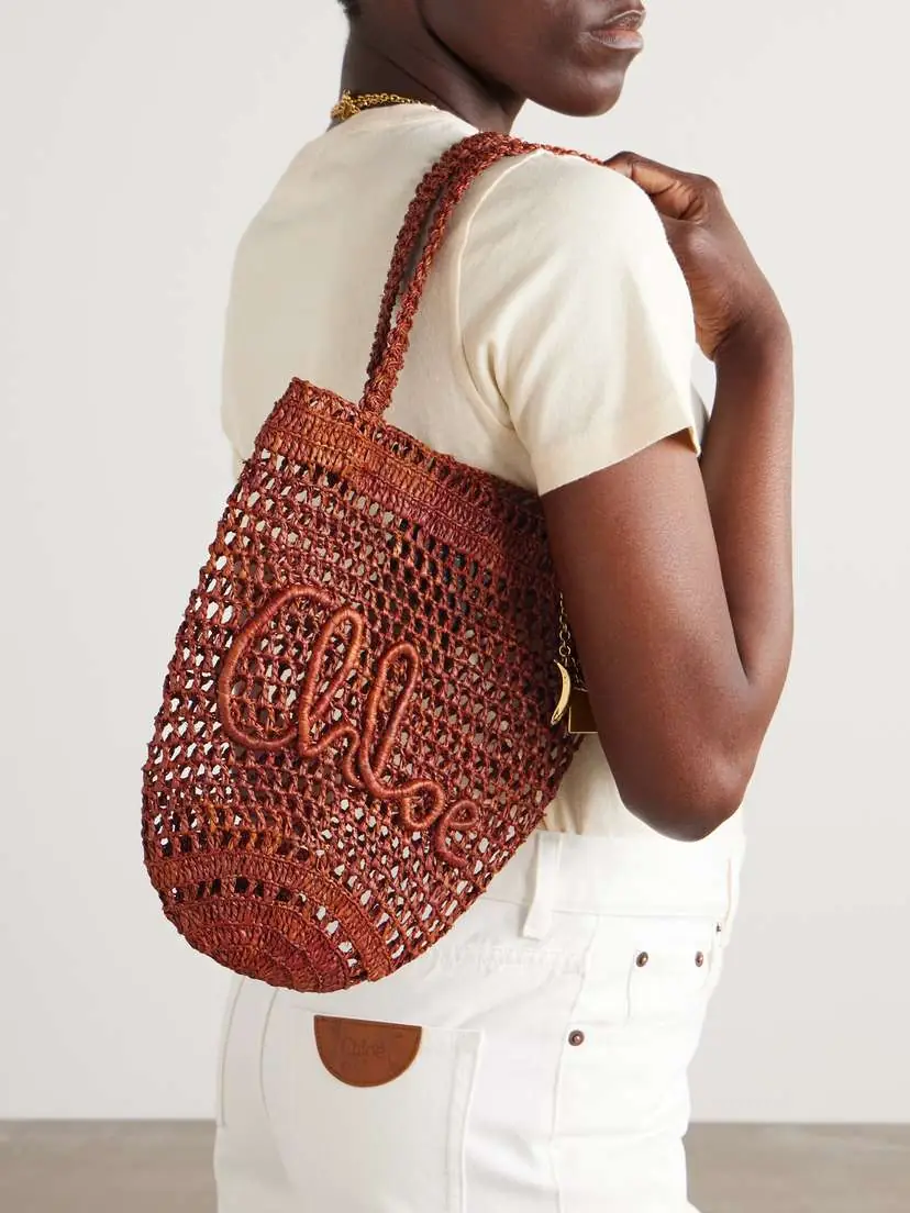 Chloé Summer Banana Embellished Embroidered Raffia Tote | Thumbnail 2 Chloé Summer Banana Embellished Embroidered Raffia Tote | Thumbnail 2