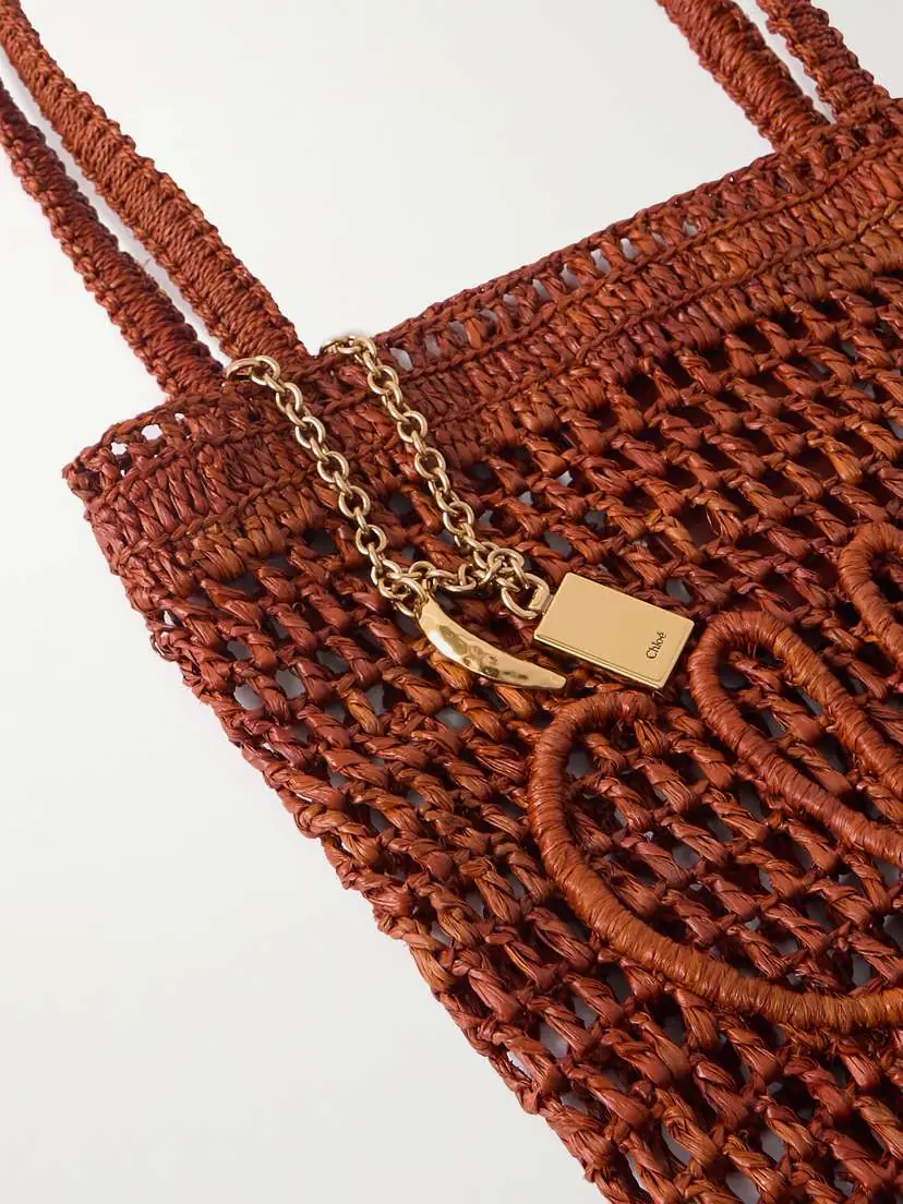 Chloé Summer Banana Embellished Embroidered Raffia Tote | Thumbnail 4 Chloé Summer Banana Embellished Embroidered Raffia Tote | Thumbnail 4