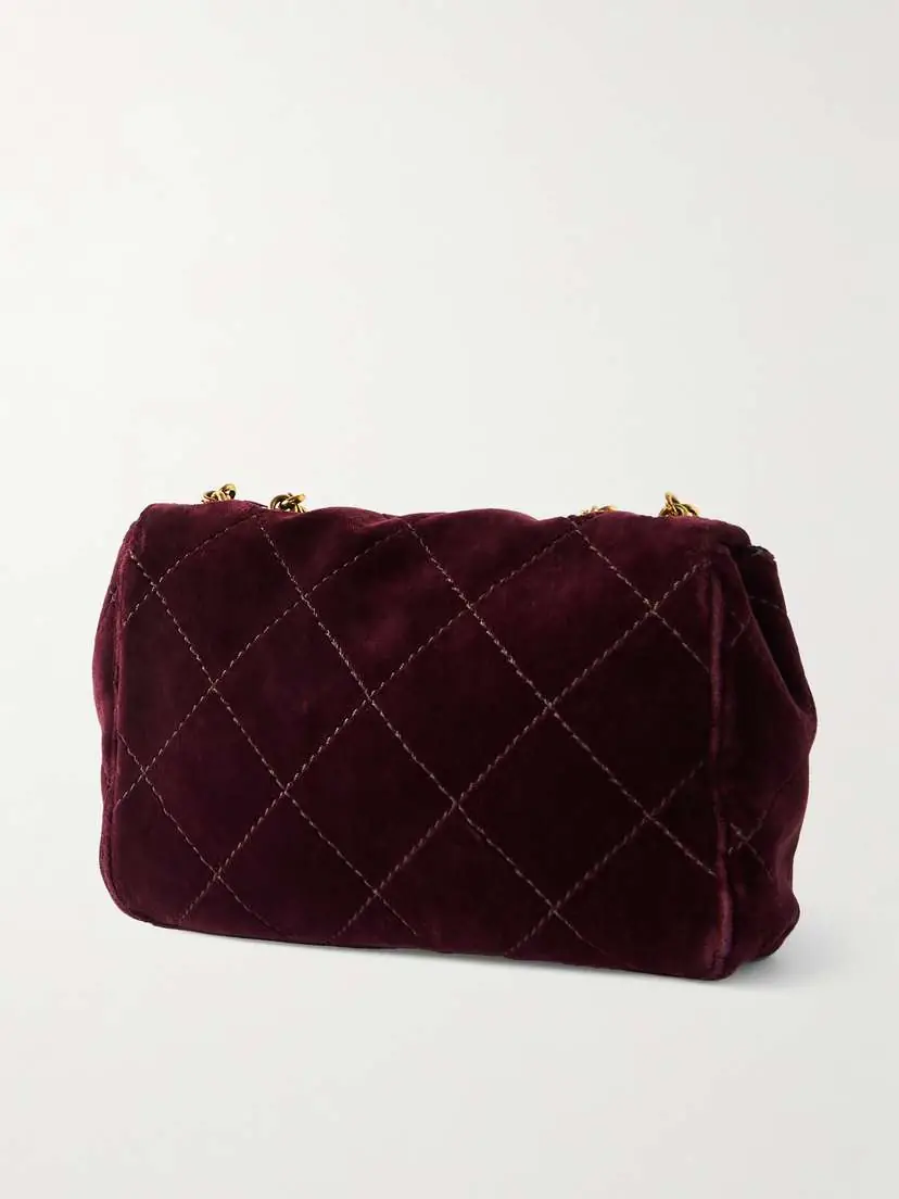 Chloé Heritage Small Embellished Quilted Velvet Shoulder Bag | Thumbnail 3