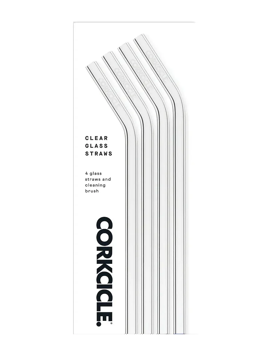 Clear Glass Straws 4 Pack Clear Glass Straws 4 Pack
