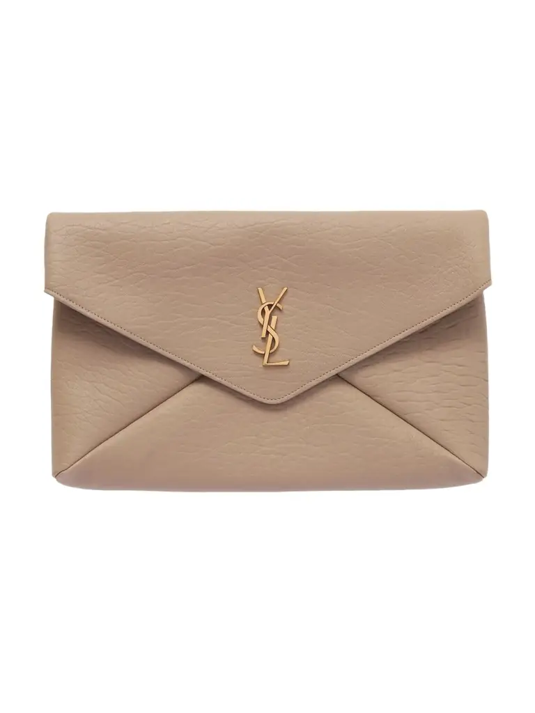 Cassandre Large Textured-leather Clutch Cassandre Large Textured-leather Clutch