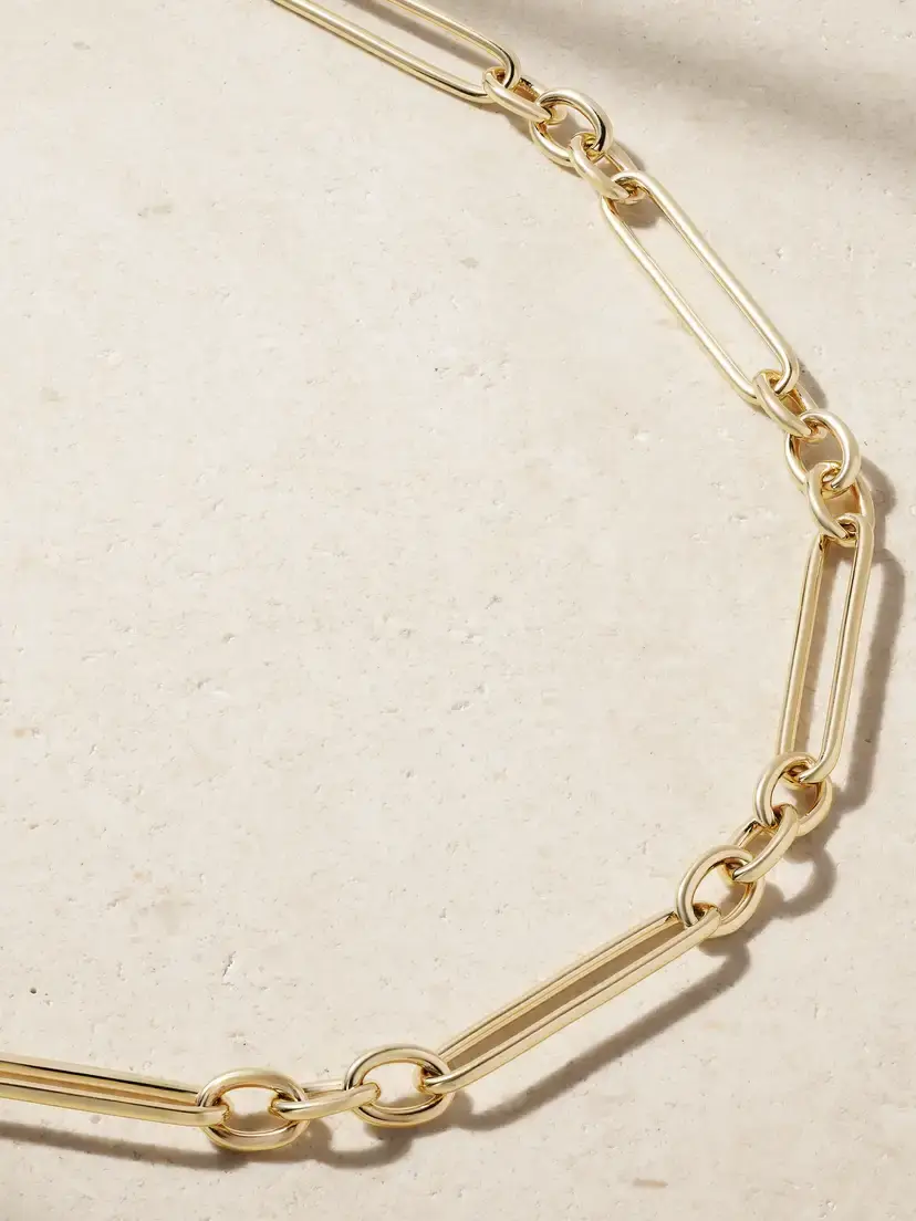 Lucy Delius Trombone Link 14-karat Gold Necklace | Thumbnail 4