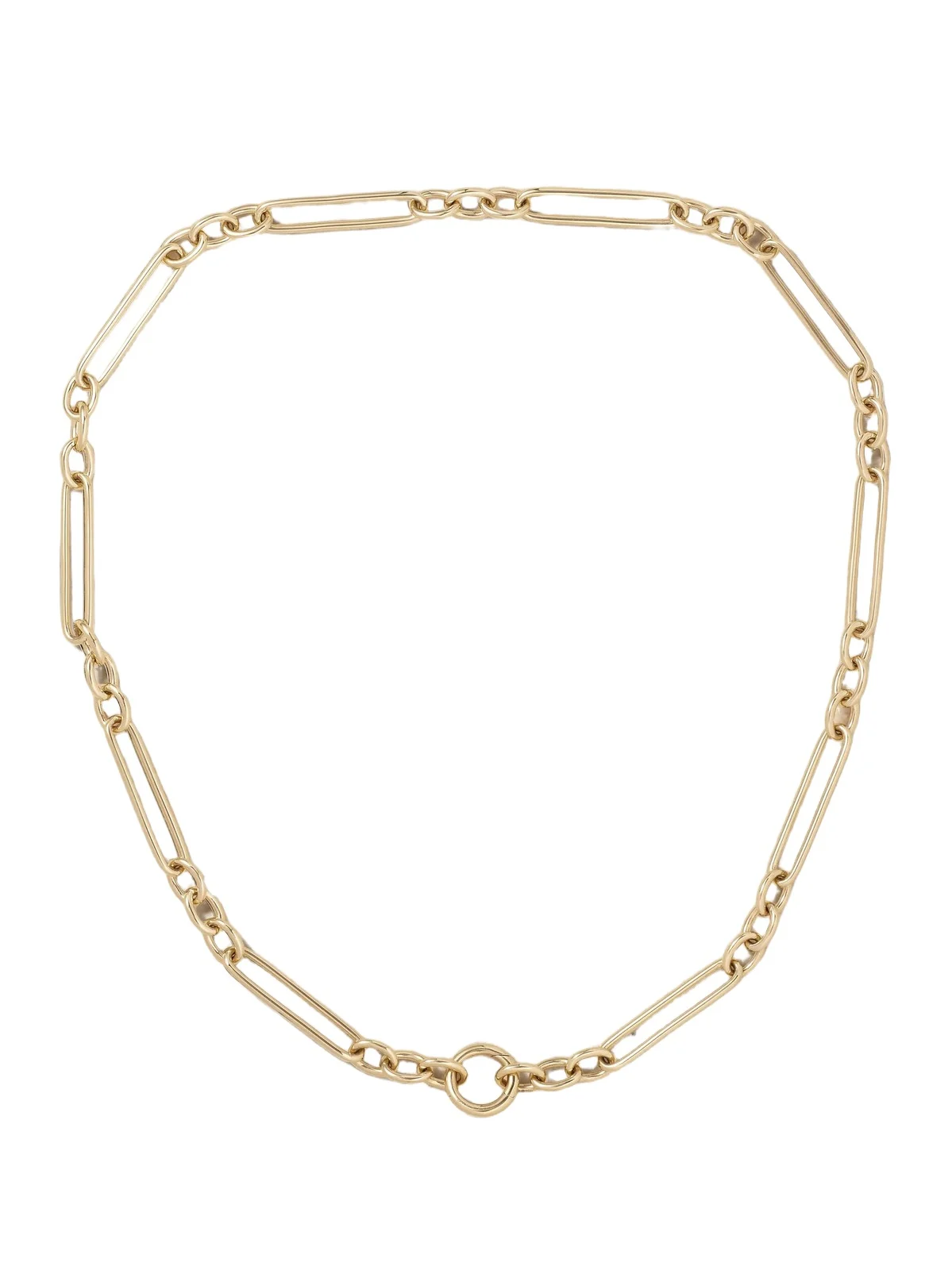 Trombone Link 14-karat Gold Necklace Trombone Link 14-karat Gold Necklace