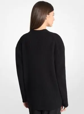 Michael Kors Collection Ribbed Cashmere Blend Cardigan | Thumbnail 3 Michael Kors Collection Ribbed Cashmere Blend Cardigan | Thumbnail 3