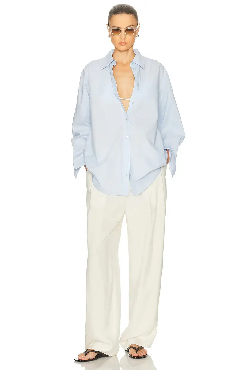TOTEME Double Pleat Straight Trouser | Thumbnail 5