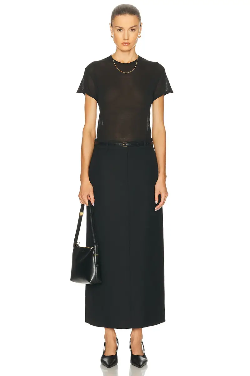 Toteme Low Waist Straight Skirt | Thumbnail 5