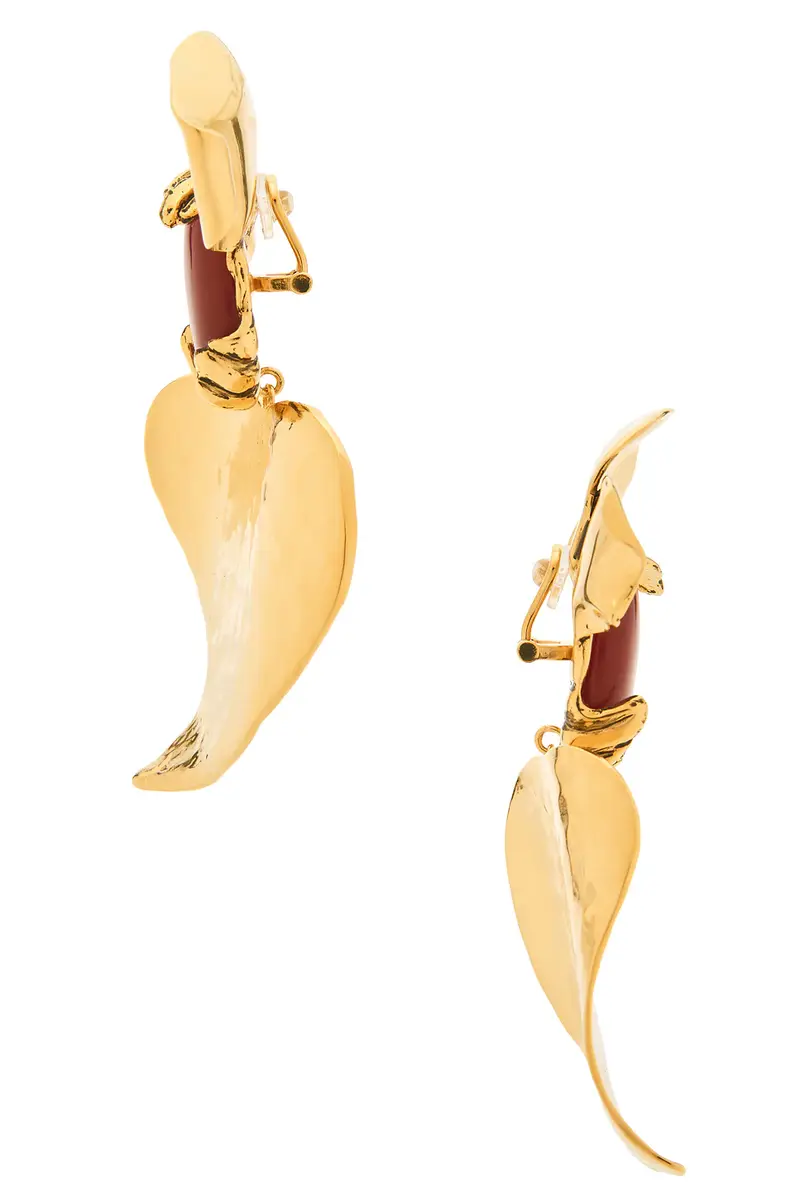 Saint Laurent Oversized Petal Earrings | Thumbnail 3 Saint Laurent Oversized Petal Earrings | Thumbnail 3