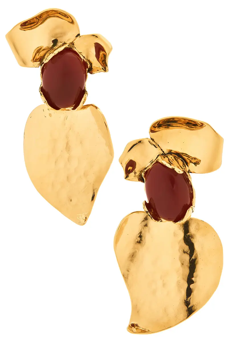 Saint Laurent Oversized Petal Earrings | Image 1 Saint Laurent Oversized Petal Earrings | Image 1