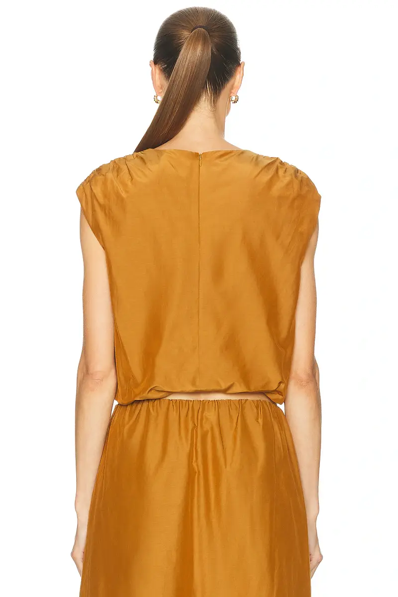 Loulou de Saison Cosma Gathered Sleeveless Top | Thumbnail 3