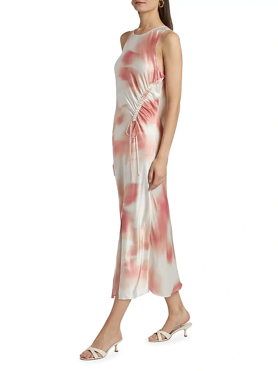 RAILS Women's Gabriella Watercolor Ruched Midi-Dress | Thumbnail 2