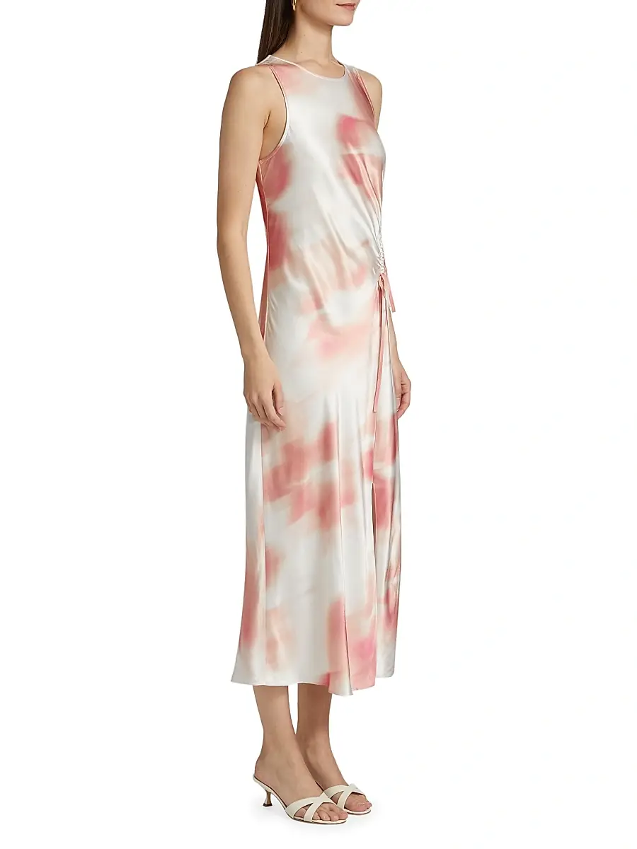 RAILS Women's Gabriella Watercolor Ruched Midi-Dress | Thumbnail 4