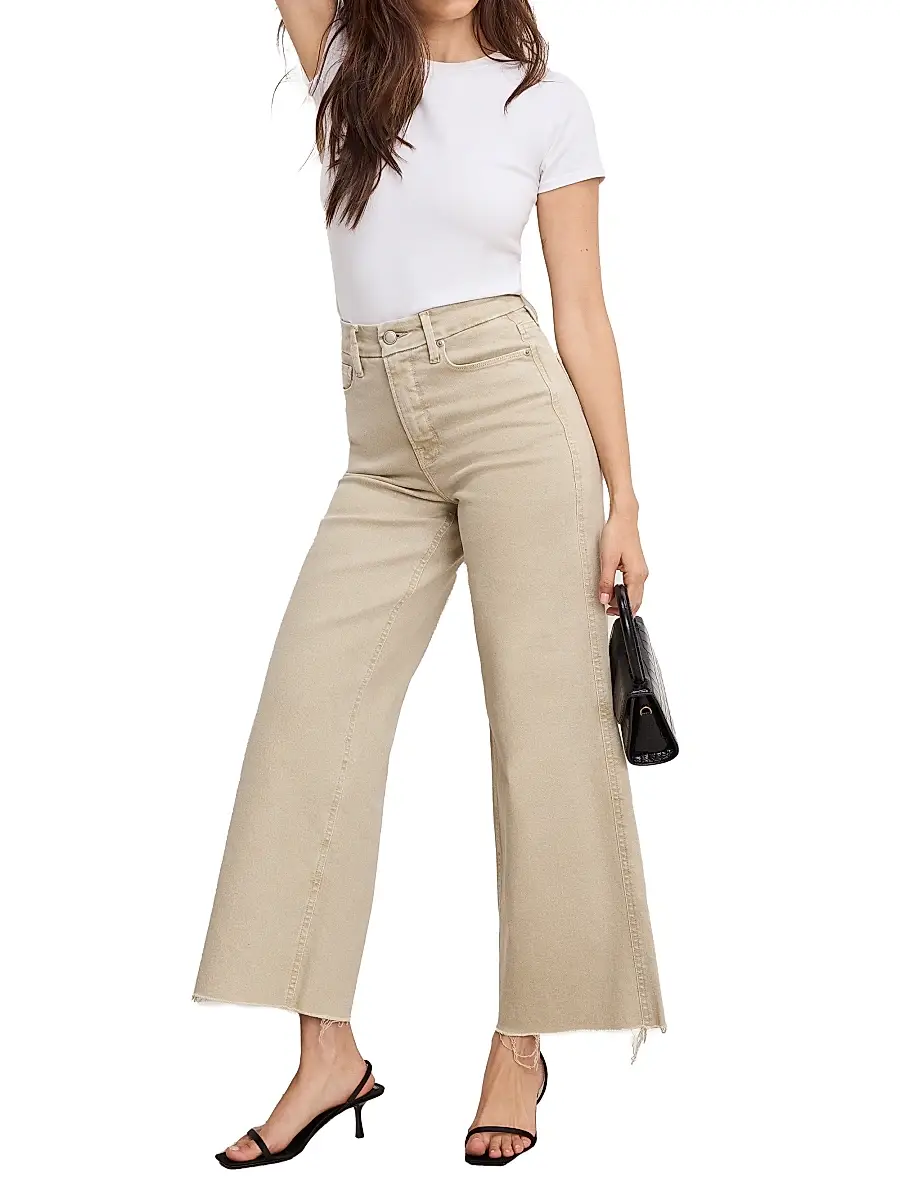 GOOD AMERICAN Women's Good Skate Wide-Leg Crop Jeans | Thumbnail 2 GOOD AMERICAN Women's Good Skate Wide-Leg Crop Jeans | Thumbnail 2