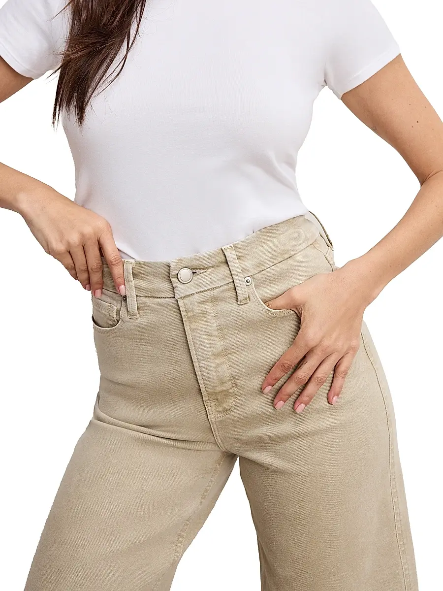 GOOD AMERICAN Women's Good Skate Wide-Leg Crop Jeans | Thumbnail 5 GOOD AMERICAN Women's Good Skate Wide-Leg Crop Jeans | Thumbnail 5