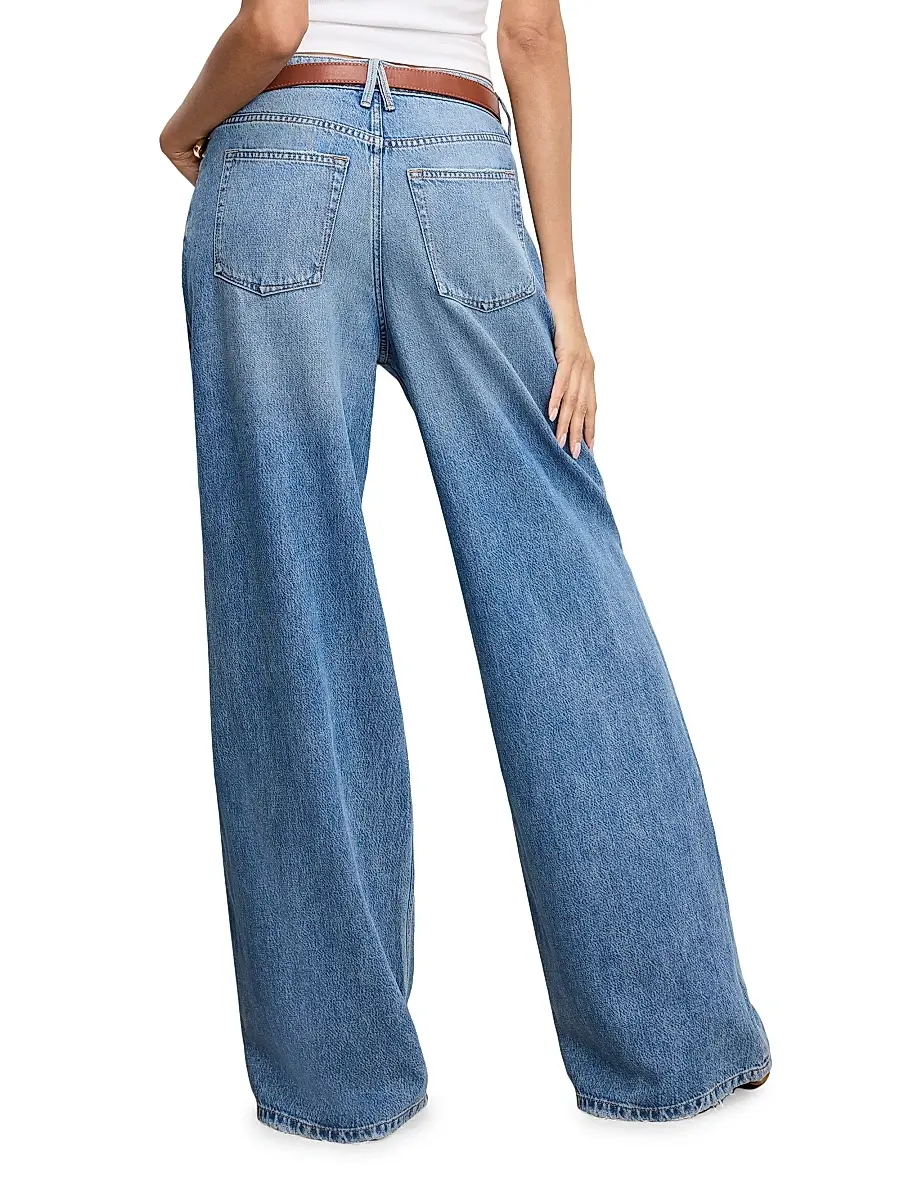 GOOD AMERICAN Women's Weightless Good Standard Ease Wide-Leg Jeans | Thumbnail 6 GOOD AMERICAN Women's Weightless Good Standard Ease Wide-Leg Jeans | Thumbnail 6