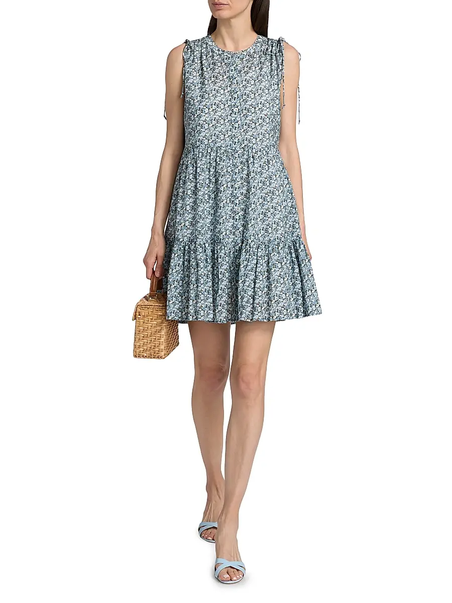 Veronica Beard Women's Yulianna Floral Cotton-Blend Minidress | Thumbnail 2 Veronica Beard Women's Yulianna Floral Cotton-Blend Minidress | Thumbnail 2