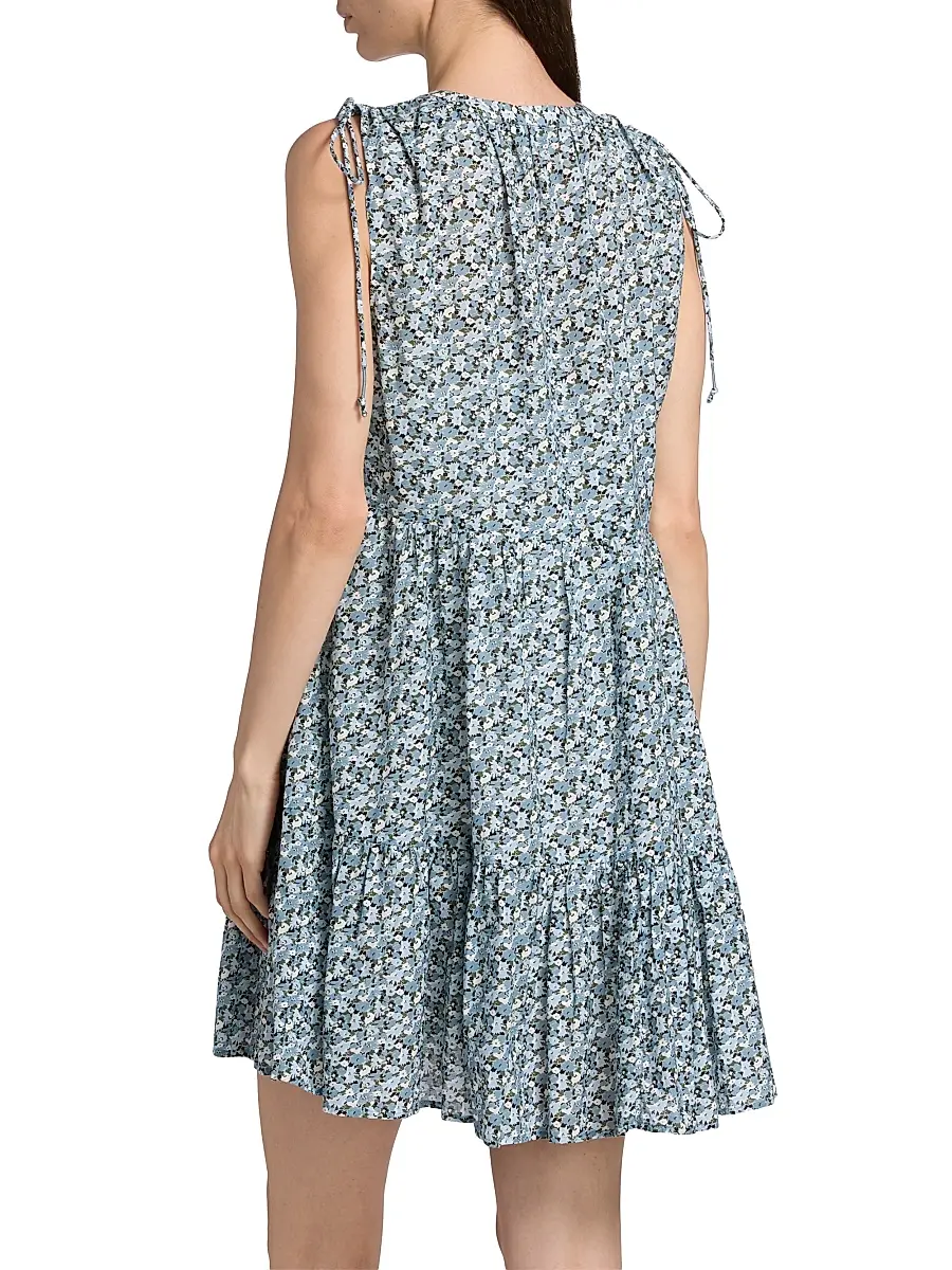 Veronica Beard Women's Yulianna Floral Cotton-Blend Minidress | Thumbnail 5 Veronica Beard Women's Yulianna Floral Cotton-Blend Minidress | Thumbnail 5