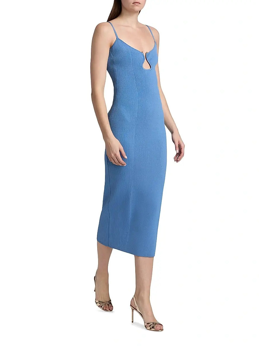 Ramy Brook Women's Sloan U-Neck Rib-Knit Midi-Dress | Thumbnail 2 Ramy Brook Women's Sloan U-Neck Rib-Knit Midi-Dress | Thumbnail 2