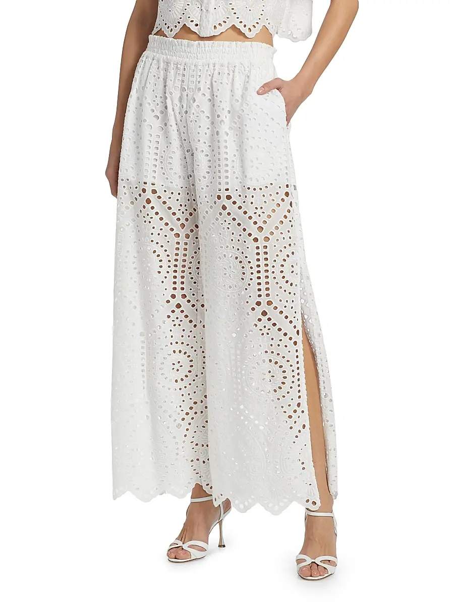 Generation Love Women's Connie Cotton Eyelet Pants | Thumbnail 3 Generation Love Women's Connie Cotton Eyelet Pants | Thumbnail 3